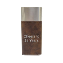 Load image into Gallery viewer, Cigar Case with Cutter - Cheers to 18 Years - Leather