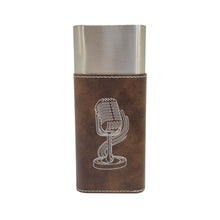 Load image into Gallery viewer, Cigar Case with Cutter - Microphone - Leather