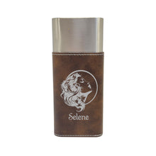 Load image into Gallery viewer, Cigar Case with Cutter - Selene Goddess of the Moon - Leather