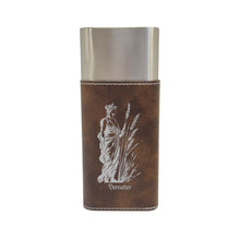 Load image into Gallery viewer, Cigar Case with Cutter - Demeter Goddess of Agriculture - Leather
