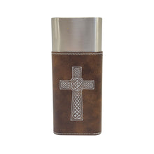 Load image into Gallery viewer, Cigar Case with Cutter - Celtic Cross - Leather
