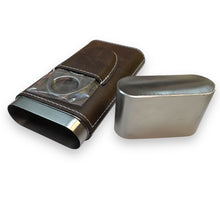 Load image into Gallery viewer, Cigar Case with Cutter - Poseidon God of the Sea - Leather