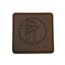 Load image into Gallery viewer, Coaster - Alien Fossil - SET OF 2 - Leather or Stitched Cork