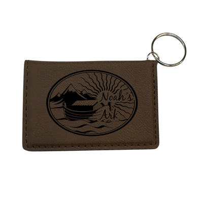 Keychain ID Holder Wallet - Noahs Ark - Leather
