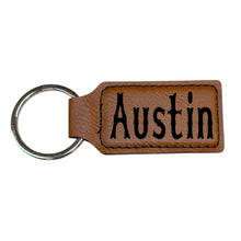 Load image into Gallery viewer, Keychain - Rectangle - Austin - Leather