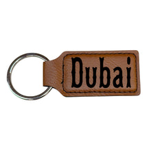 Load image into Gallery viewer, Keychain - Rectangle - Dubai - Leather