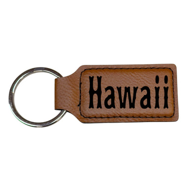 Keychain - Rectangle - Hawaii - Leather