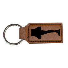 Load image into Gallery viewer, Keychain - Rectangle - Leg Lamp - Leather