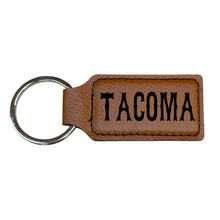Load image into Gallery viewer, Keychain - Rectangle - Tacoma - Leather