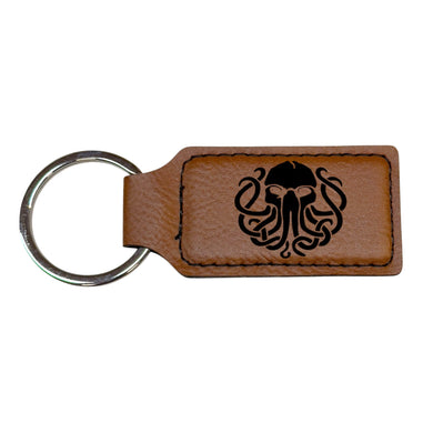Keychain - Rectangle - Cthulhu - Leather