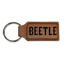Load image into Gallery viewer, Keychain - Rectangle - Beetle - Leather
