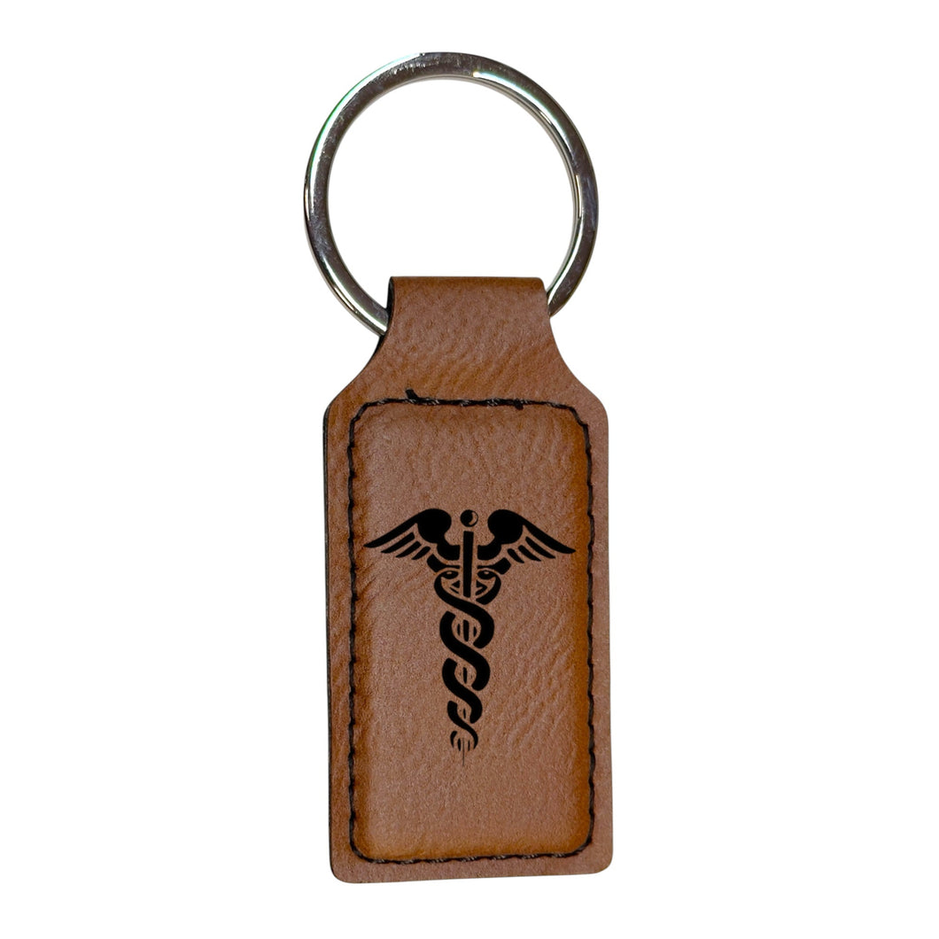 Keychain - Rectangle - Pharmaceutical Hermes - Leather