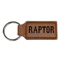 Load image into Gallery viewer, Keychain - Rectangle - Raptor - Leather