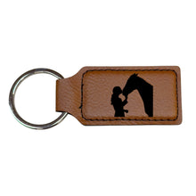 Load image into Gallery viewer, Keychain - Rectangle - Horse Girl - Leather