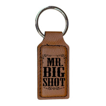 Load image into Gallery viewer, Keychain - Rectangle - Mr Big Shot - Leather