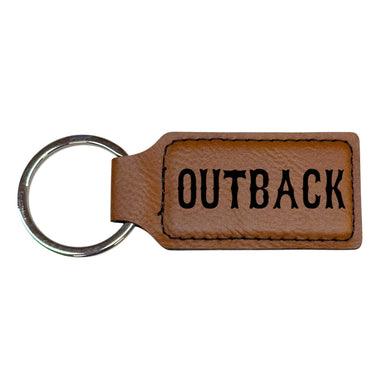 Keychain - Rectangle - Outback - Leather