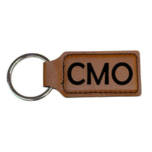 Load image into Gallery viewer, Keychain - Rectangle - CMO - Leather