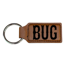 Load image into Gallery viewer, Keychain - Rectangle - Bug - Leather