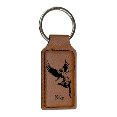 Keychain - Rectangle - Nike Goddess of Victory - Leather