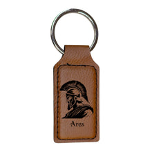 Load image into Gallery viewer, Keychain - Rectangle - Ares - Leather