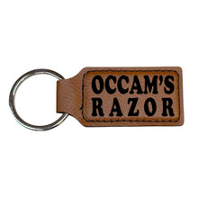 Load image into Gallery viewer, Keychain - Rectangle - Occams Razor - Leather