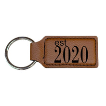 Load image into Gallery viewer, Keychain - Rectangle -  Est 2020 - Leather
