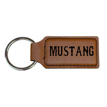 Load image into Gallery viewer, Keychain - Rectangle - Mustang - Leather