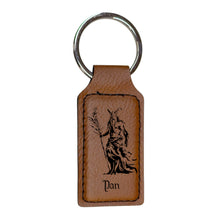 Load image into Gallery viewer, Keychain - Rectangle - Pan God of Nature - Leather