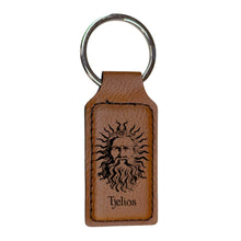 Load image into Gallery viewer, Keychain - Rectangle - Helios God of the Sun - Leather