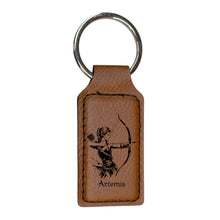 Load image into Gallery viewer, Keychain - Rectangle - Artemis - Leather
