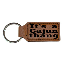 Load image into Gallery viewer, Keychain - Rectangle - Its a Cajun thang - Leather