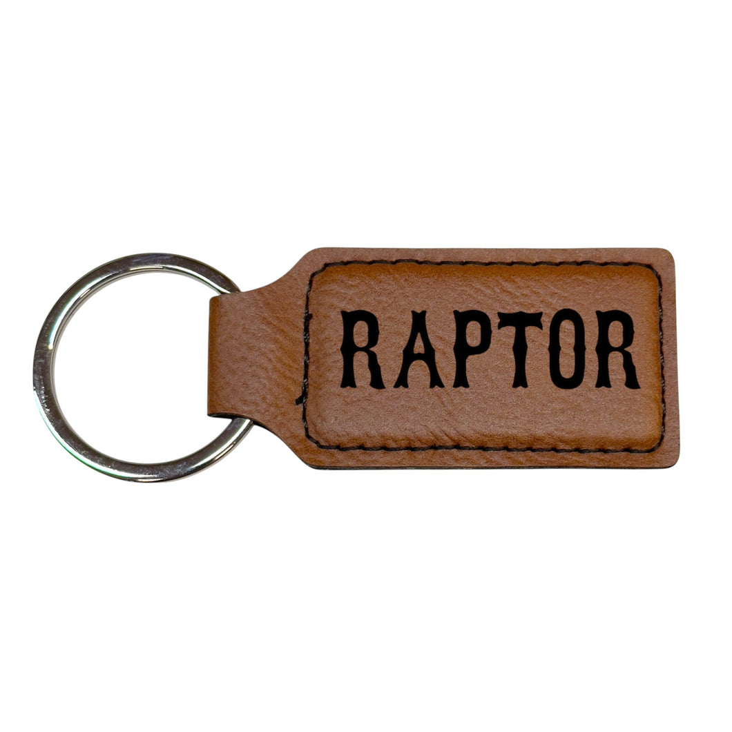 Keychain - Rectangle - Raptor - Leather