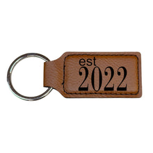 Load image into Gallery viewer, Keychain - Rectangle -  Est 2022 - Leather