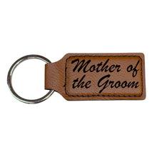 Load image into Gallery viewer, Keychain - Rectangle - Mother of the Groom - Leather