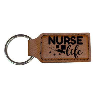 Keychain - Rectangle - Nurse Life - Leather