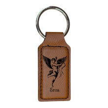 Load image into Gallery viewer, Keychain - Rectangle - Eros God of Love - Leather