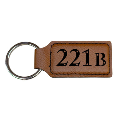 Keychain - Rectangle - 221b - Leather