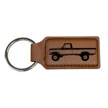 Load image into Gallery viewer, Keychain - Rectangle - Classic Pickup Truck - Leather