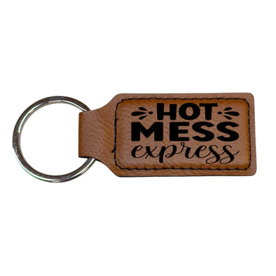 Keychain - Rectangle - Hot Mess Express - Leather