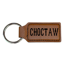 Load image into Gallery viewer, Keychain - Rectangle - Choctaw - Leather