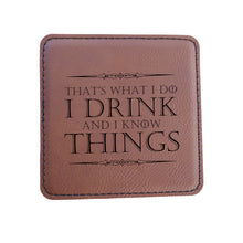 Load image into Gallery viewer, Coaster - Thats what i do - SET OF 2 - Leather or Stitched Cork