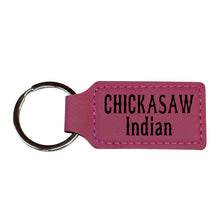 Load image into Gallery viewer, Keychain - Rectangle - Chickasaw Indian - Leather