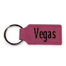 Load image into Gallery viewer, Keychain - Rectangle - Vegas - Leather