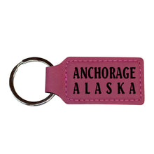 Load image into Gallery viewer, Keychain - Rectangle - Anchorage Alaska - Leather