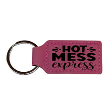 Load image into Gallery viewer, Keychain - Rectangle - Hot Mess Express - Leather