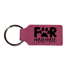 Load image into Gallery viewer, Keychain - Rectangle - Fur Mama - Leather