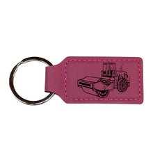 Load image into Gallery viewer, Keychain - Rectangle - Steamroller - Leather