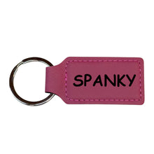 Load image into Gallery viewer, Keychain - Rectangle - Spanky - Leather
