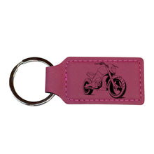 Load image into Gallery viewer, Keychain - Rectangle - Street Bike - Leather