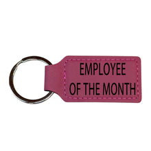 Load image into Gallery viewer, Keychain - Rectangle - Employee of the month - Leather